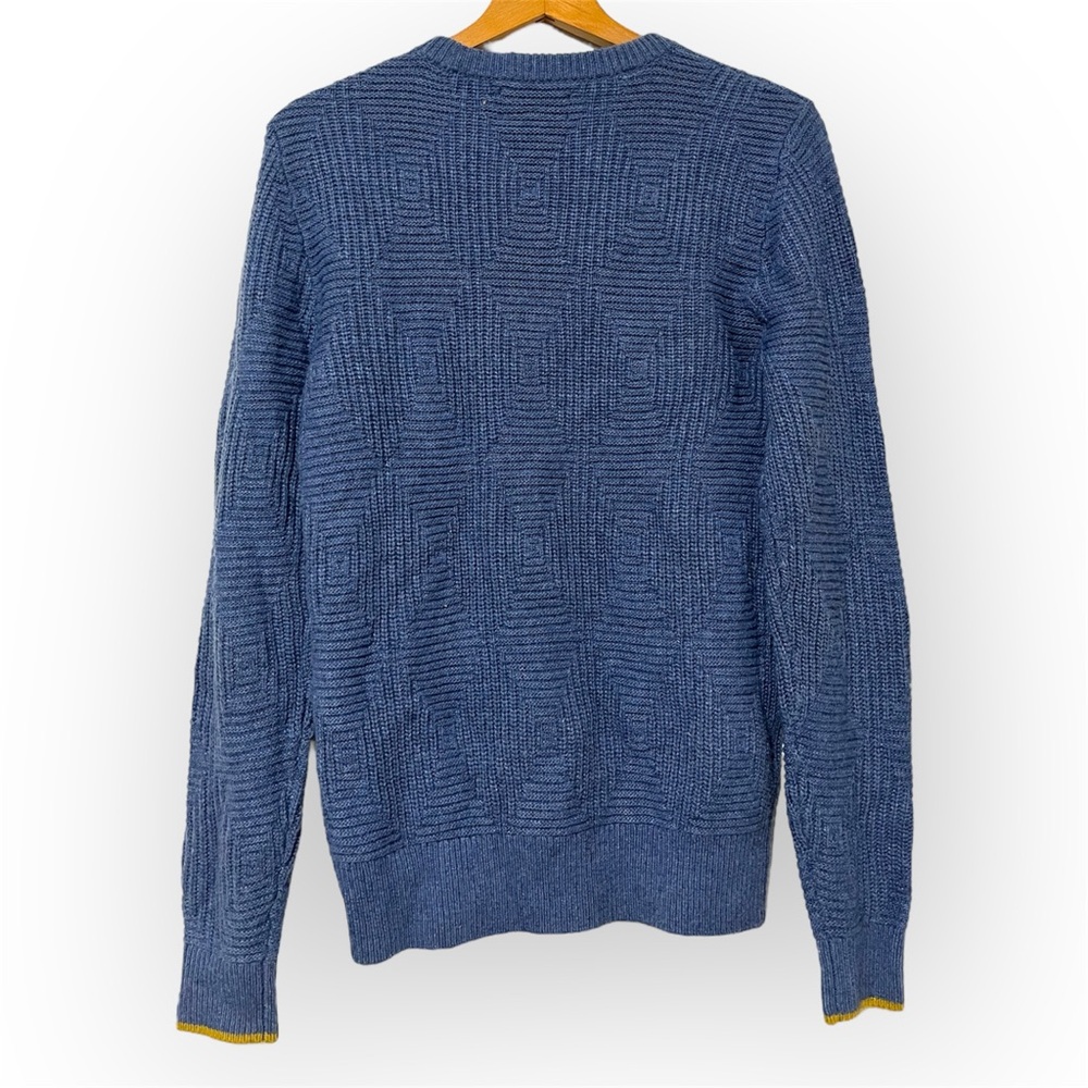 BONOBOS Diamond Stitch Crew Neck Sweater Wool Alpaca Size XS BLUE - Picture 6 of 9